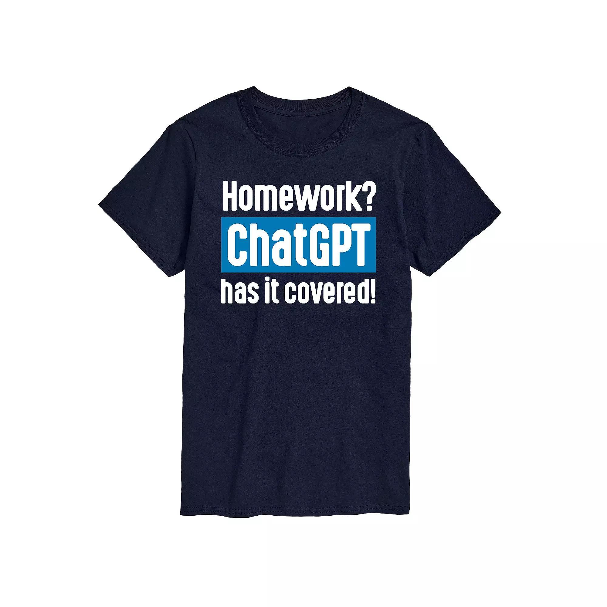 Men's Homework ChatGPT Has It Covered Graphic Tee, Size: XS, Blue Product Image