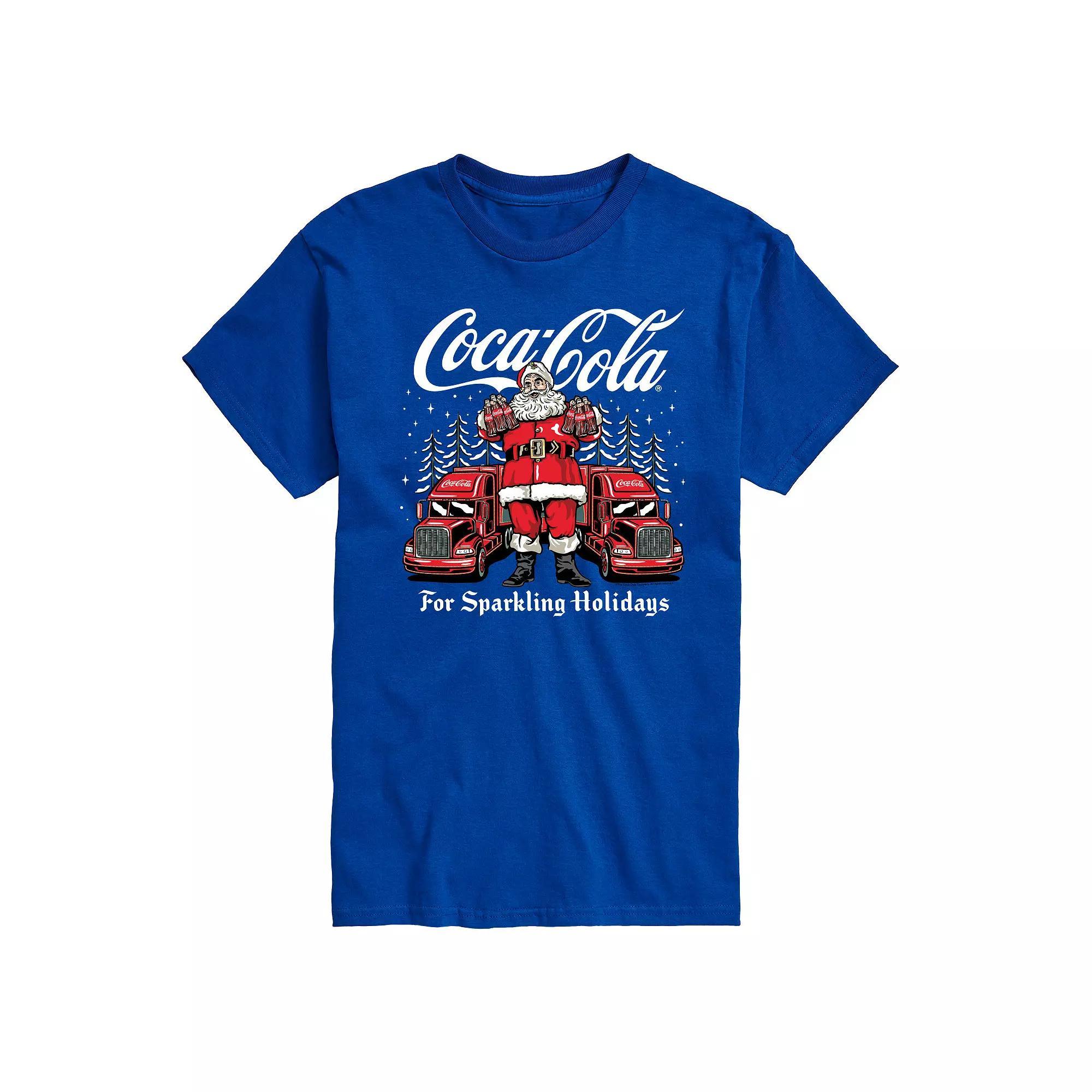 Big & Tall Coca-Cola Santa For Sparkling Holidays Graphic Tee, Men's,  Product Image