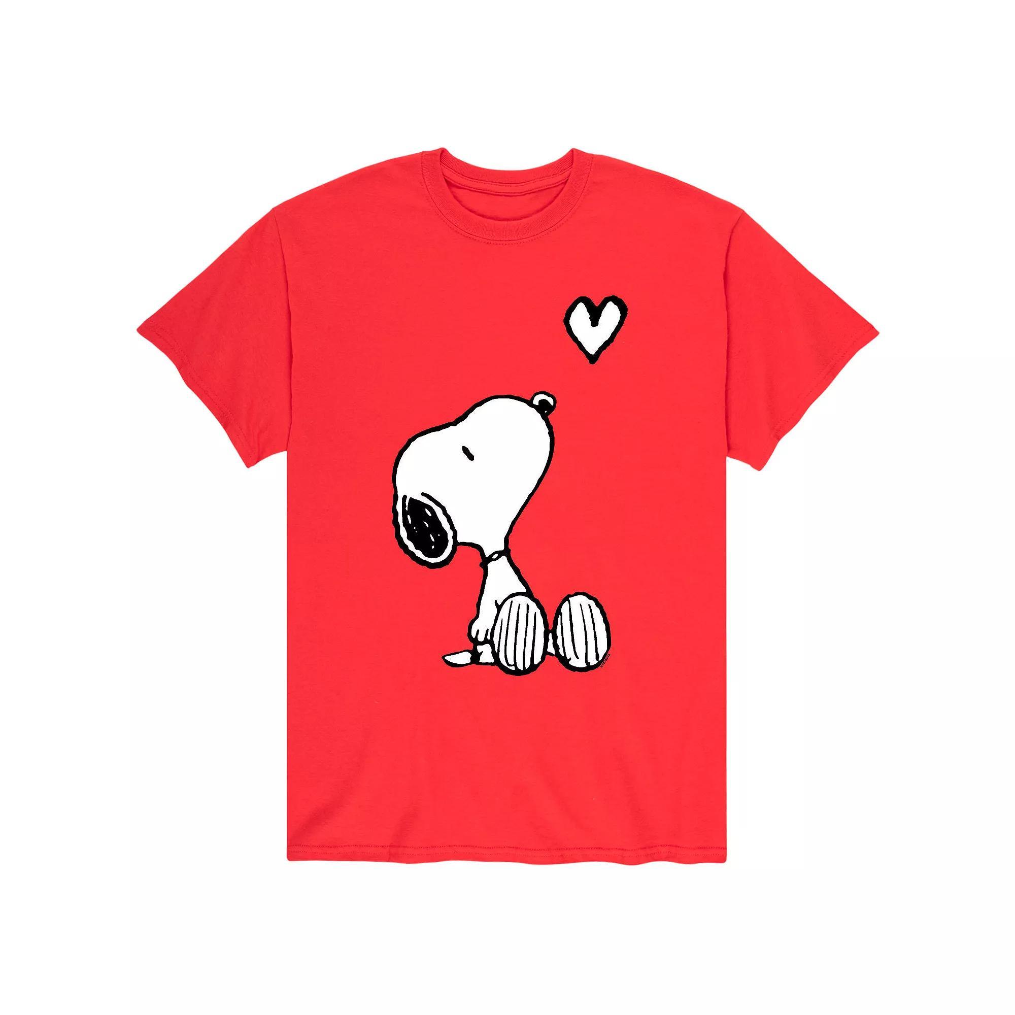 Men's Peanuts Snoopy Valentine's Day Heart Tee,  Product Image