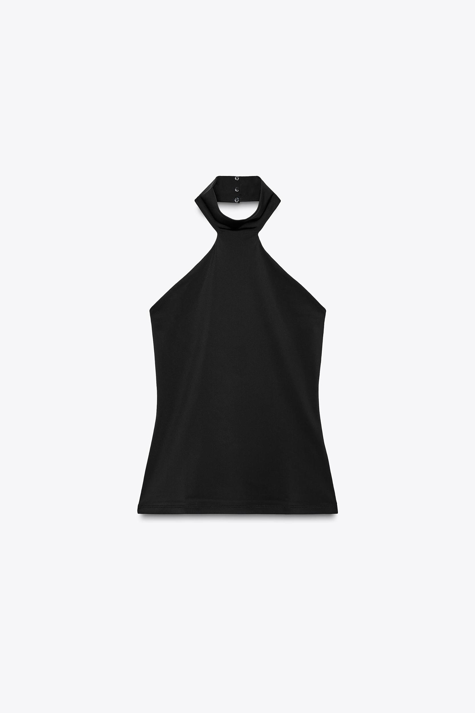 POLYAMIDE HALTER TOP Product Image