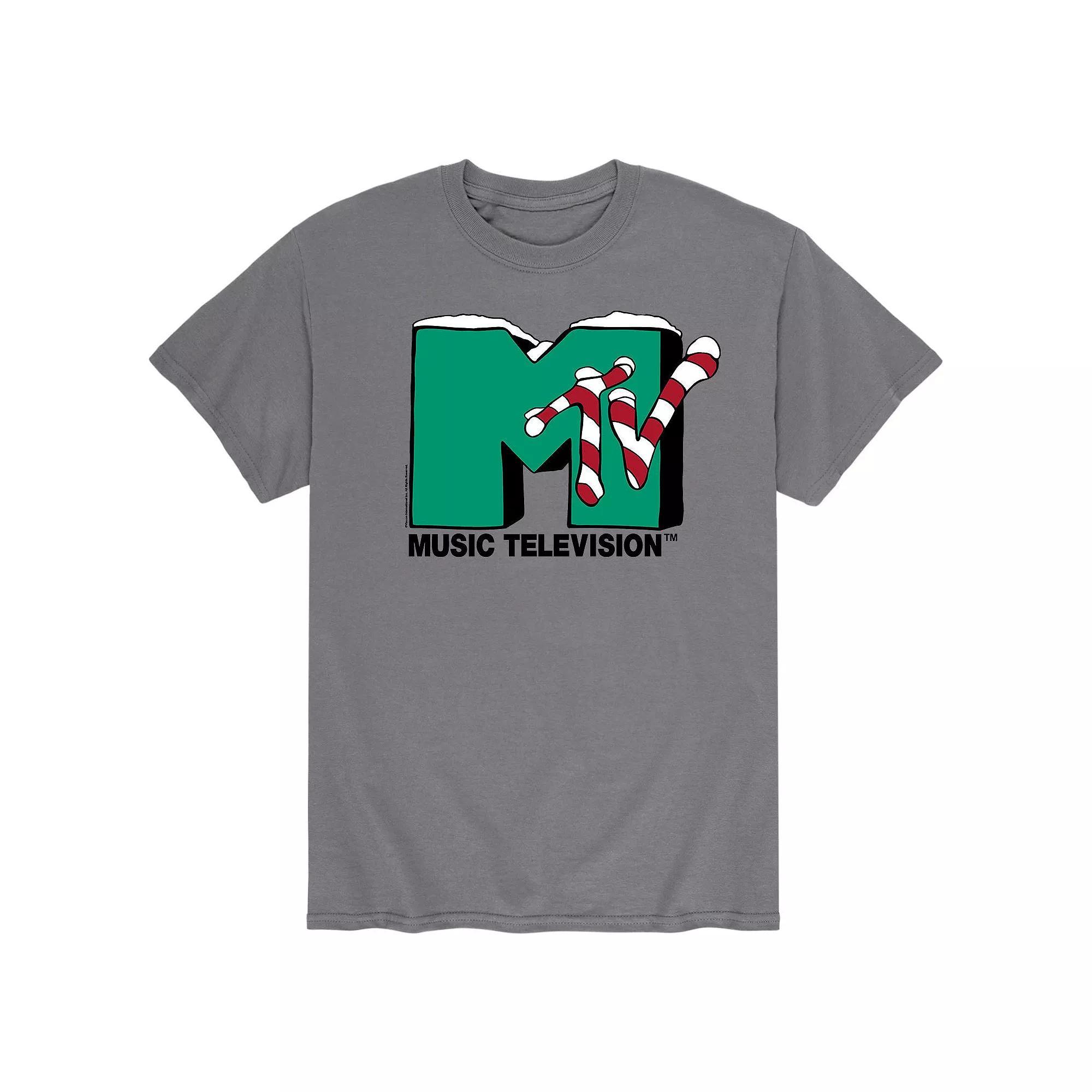 Men's MTV Christmas Candy Cane Tee,  Product Image