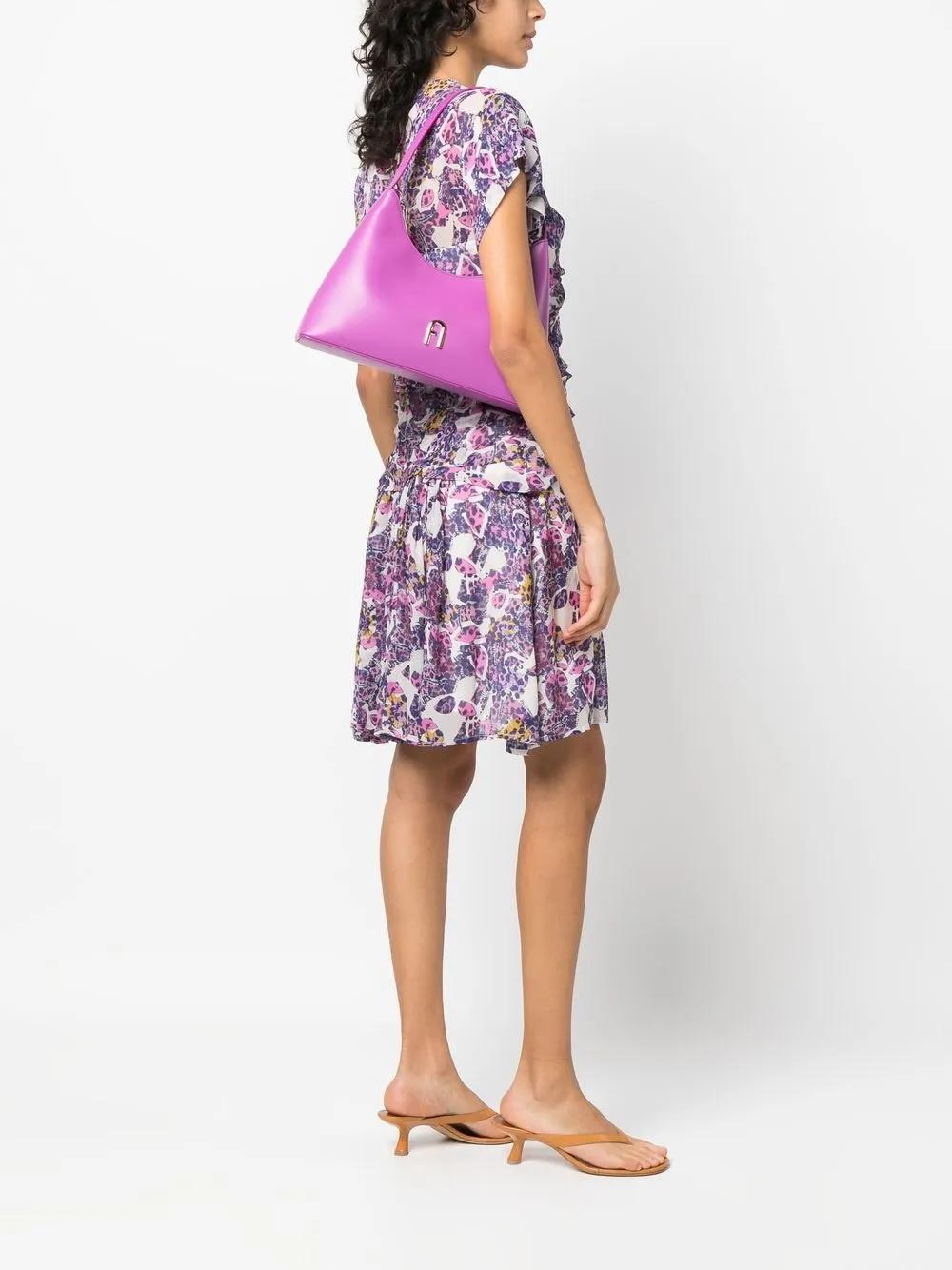 FURLA Leather Shoulder Bag In Violett Product Image