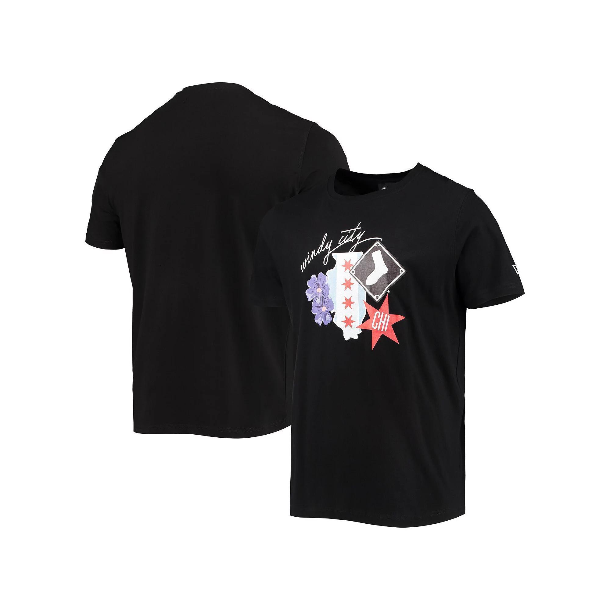 Men's New Era Black Chicago White Sox City Cluster T-Shirt,  Product Image