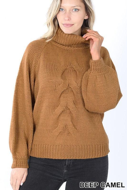 21027   EmmyLou Chunky Cable Knit Sweater Product Image