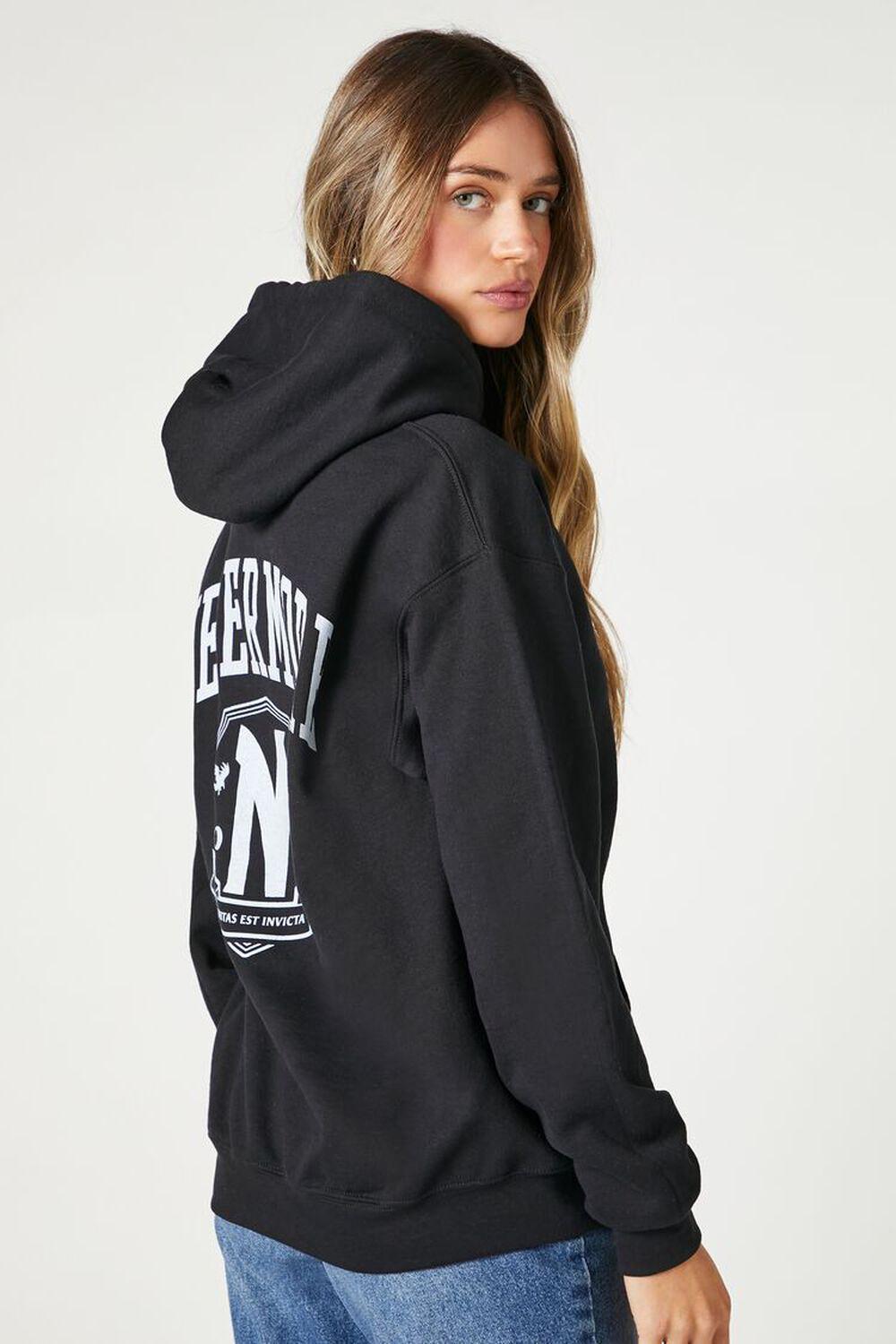 Nevermore Graphic Fleece Hoodie | Forever 21 Product Image