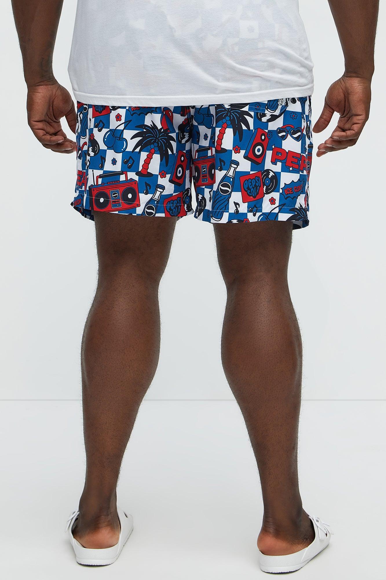 Pepsi Splash Swim Classic Trunk - White/combo Male Product Image