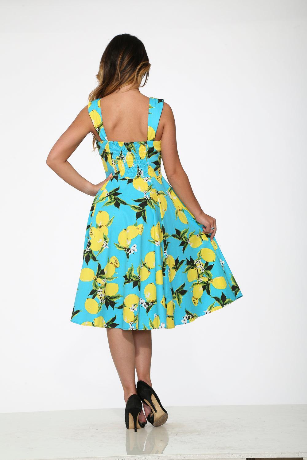 Lemon Print Swing Dress Product Image