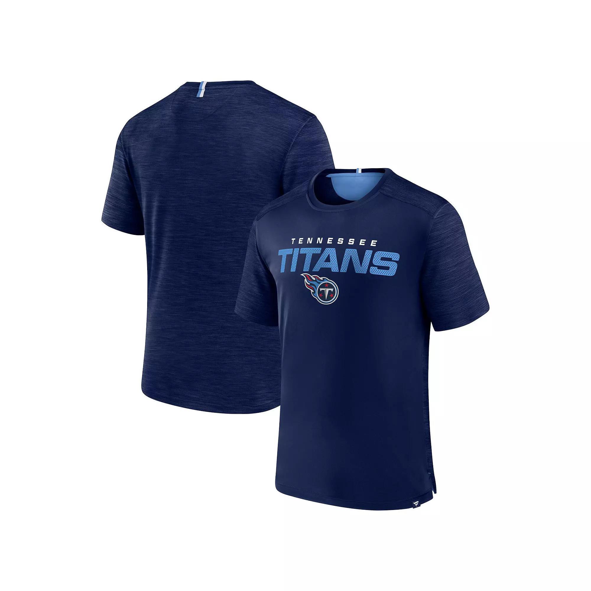 Men's Fanatics Branded Navy Tennessee Titans Defender Evo T-Shirt,  Product Image