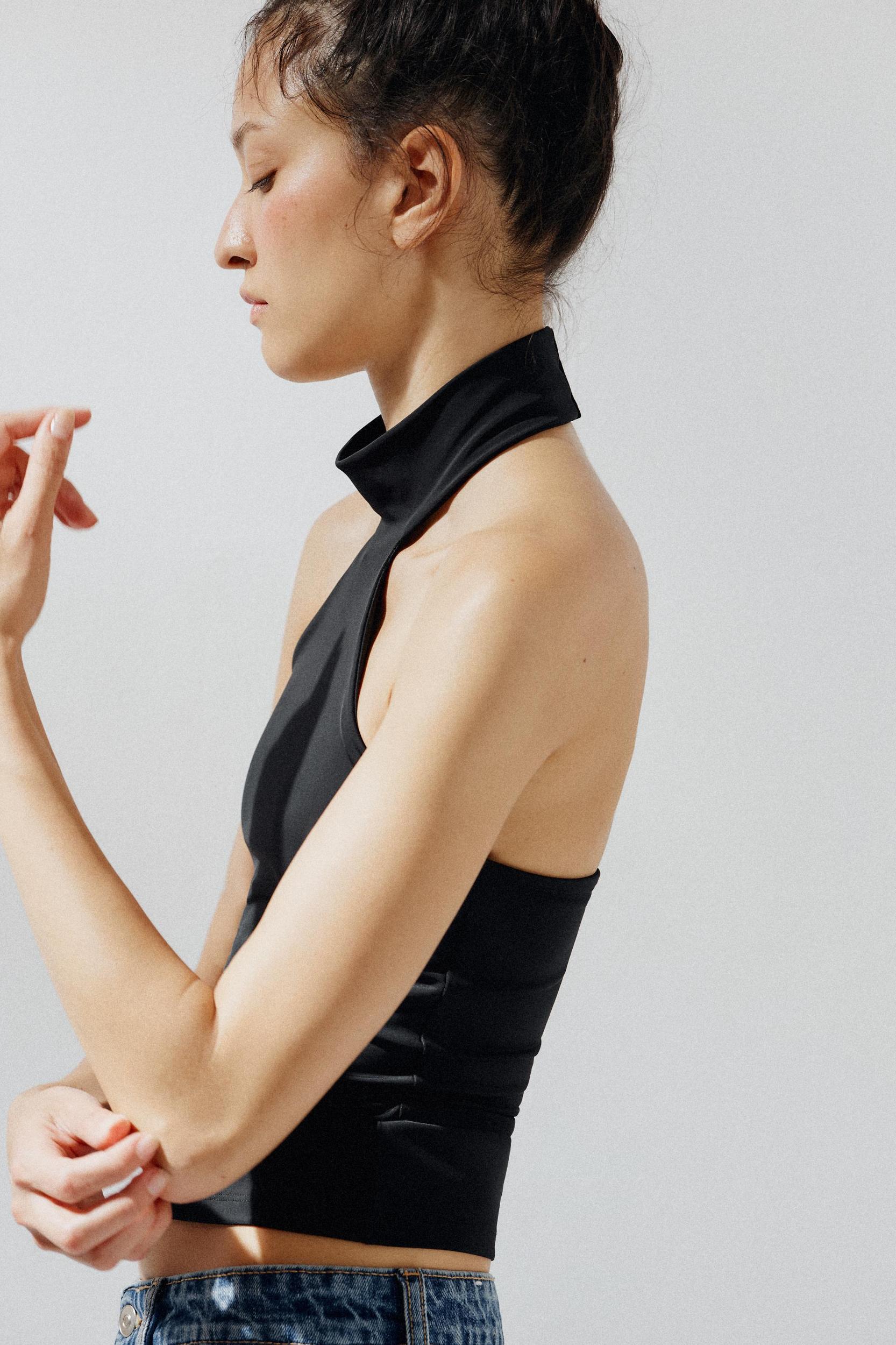 POLYAMIDE HALTER TOP Product Image