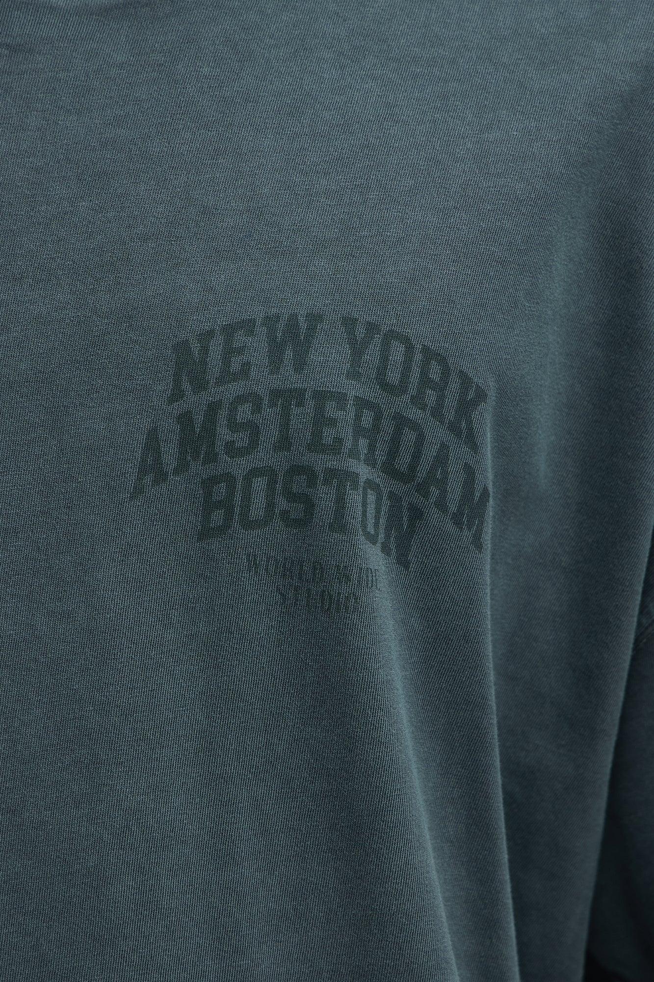 New York Studio Worldwide Oversized Short Sleeve Tee - Grey Product Image