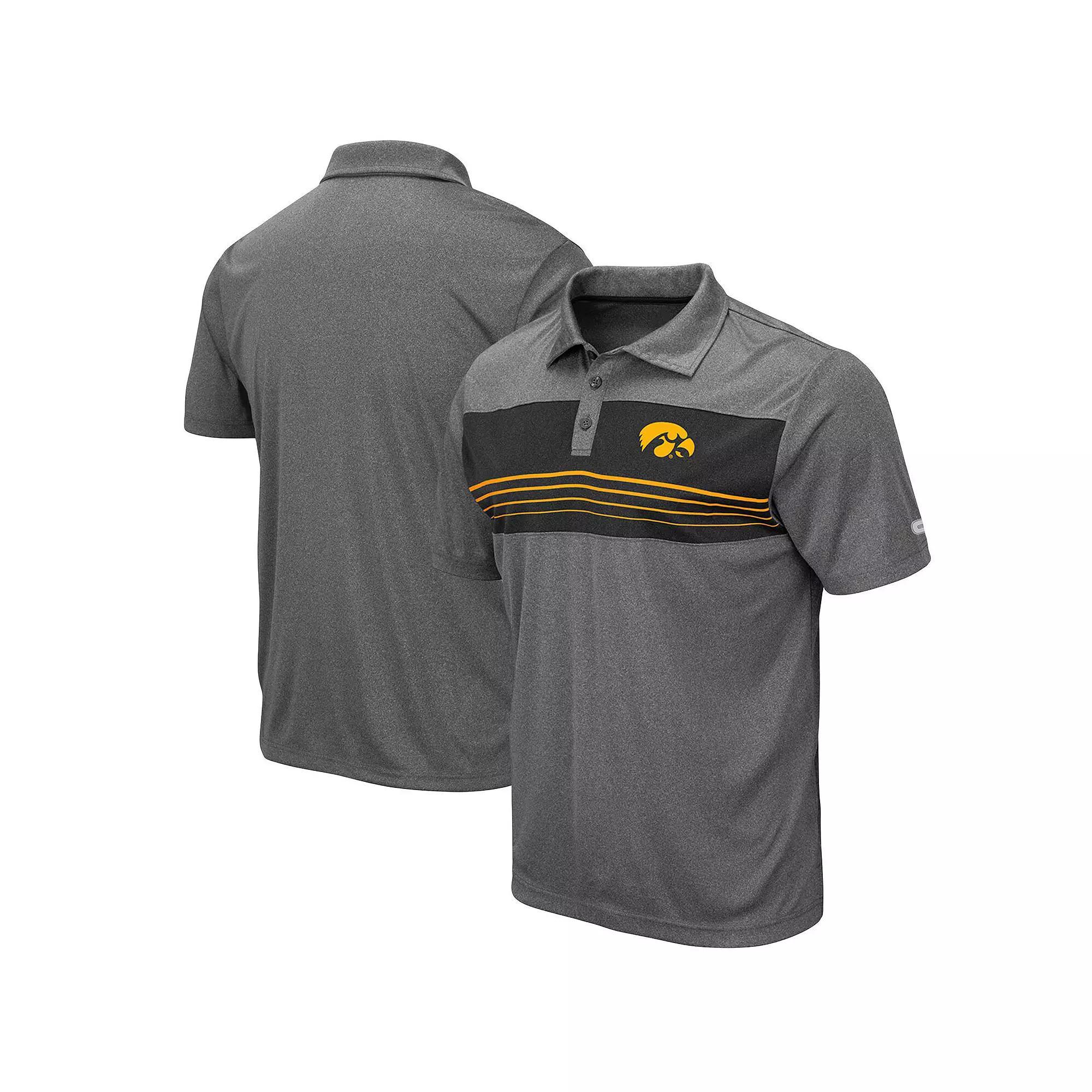 Men's Colosseum Heathered Charcoal UCF Knights Smithers Polo,  Product Image