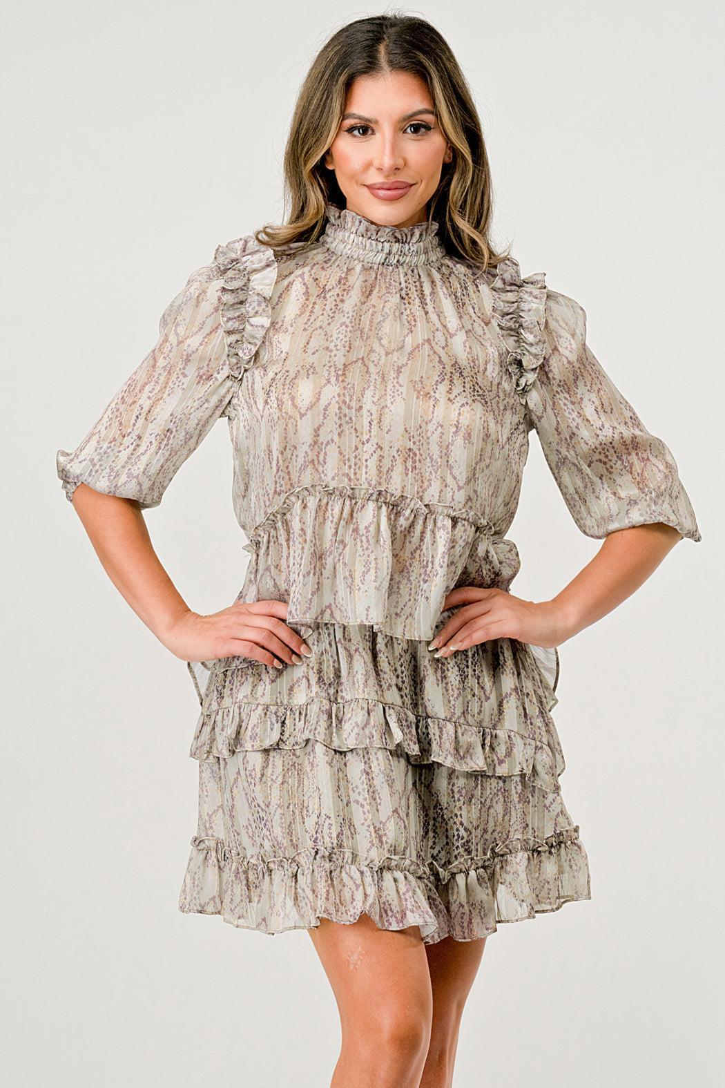 Tan Slither Amara Skirt Product Image