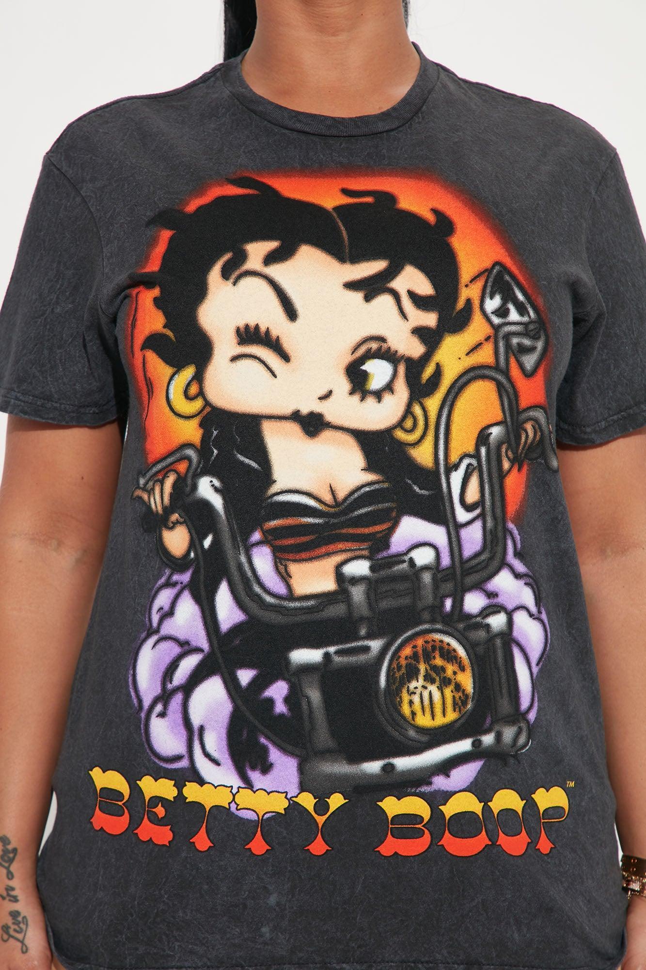 Betty Boop Mineral Wash T-Shirt - Black Wash Product Image