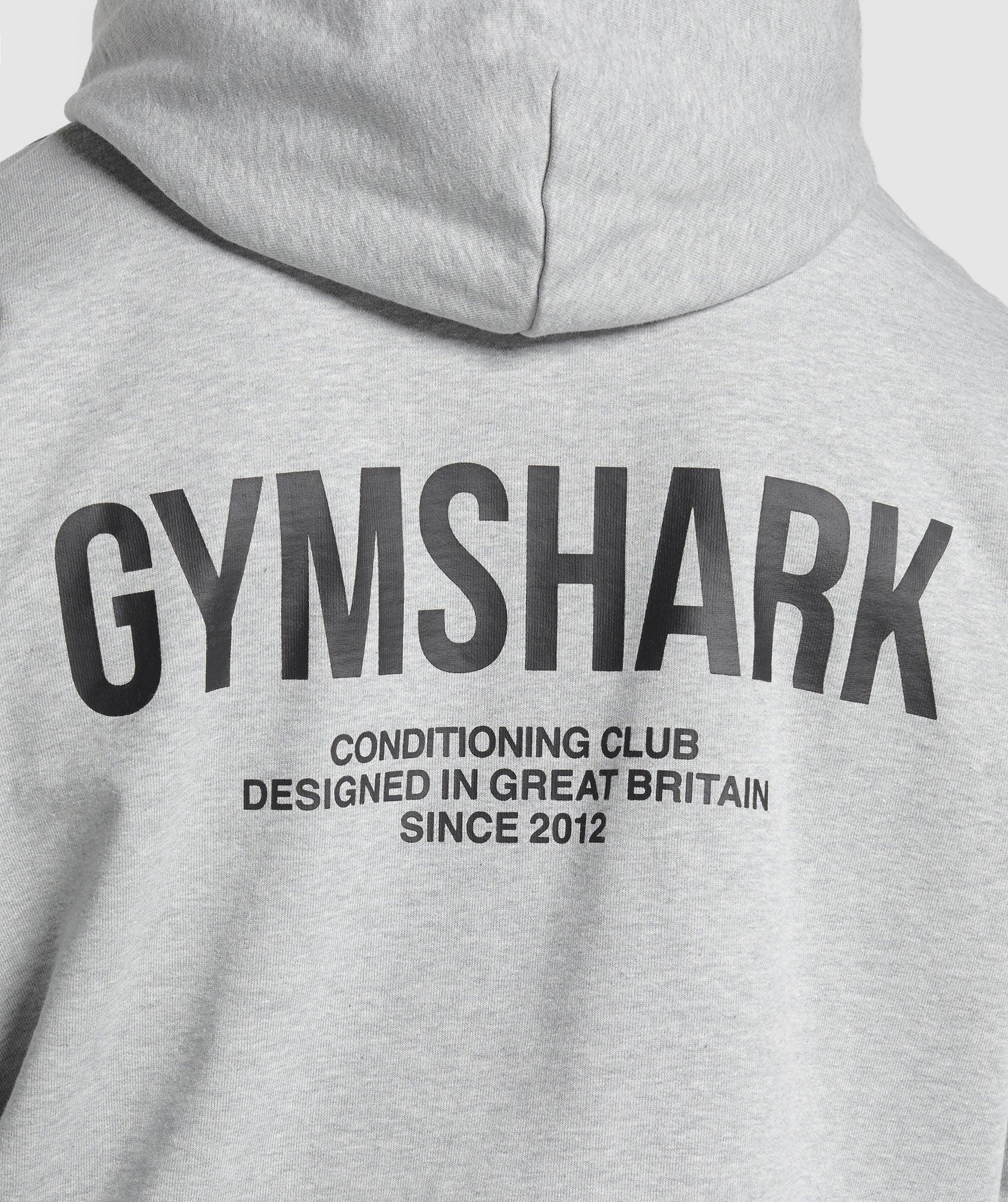 Gymshark Conditioning Club Hoodie - Light Grey Core Marl Male Product Image