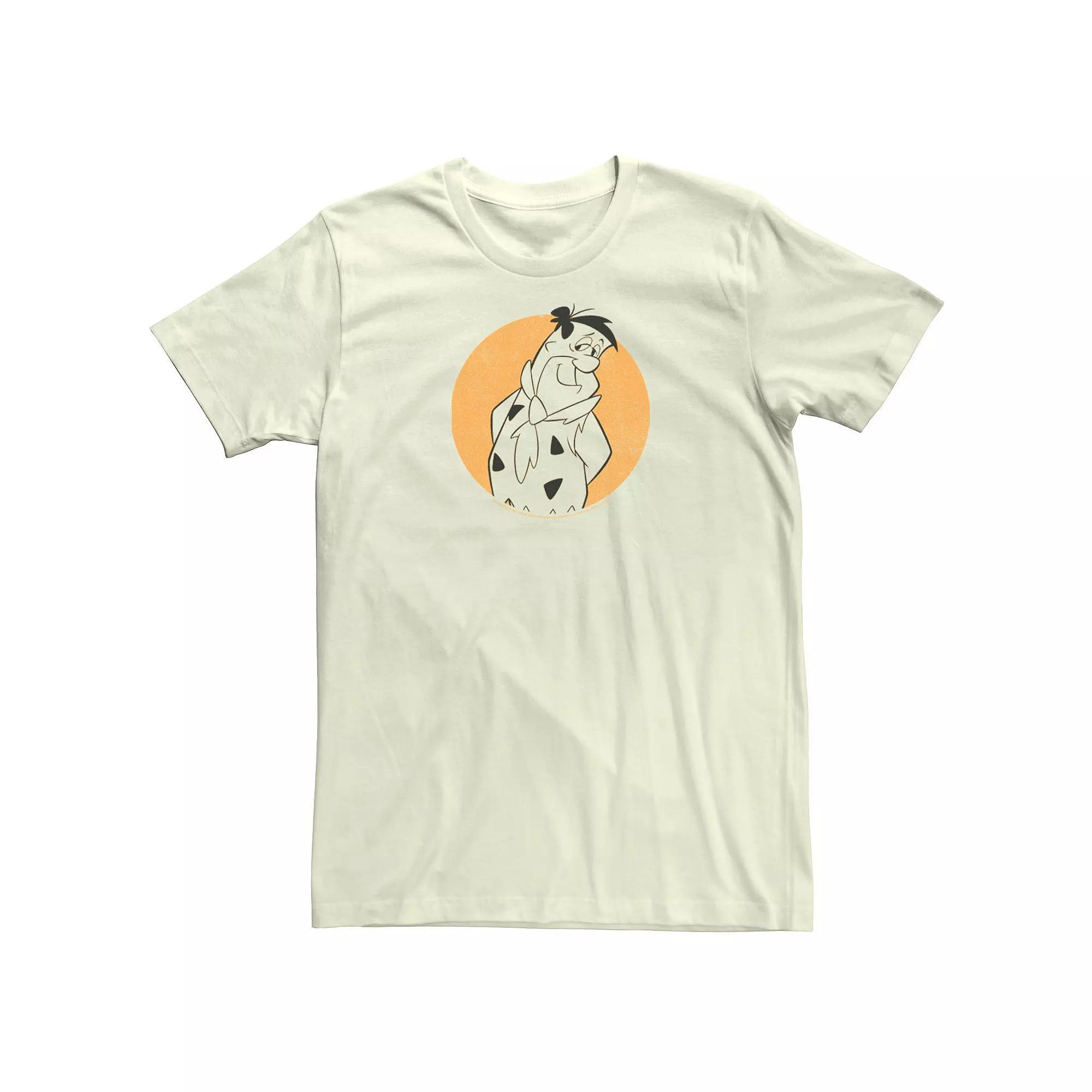 Men's The Flintstones Fred Circle Portrait Tee, Size: XXL, Natural Product Image