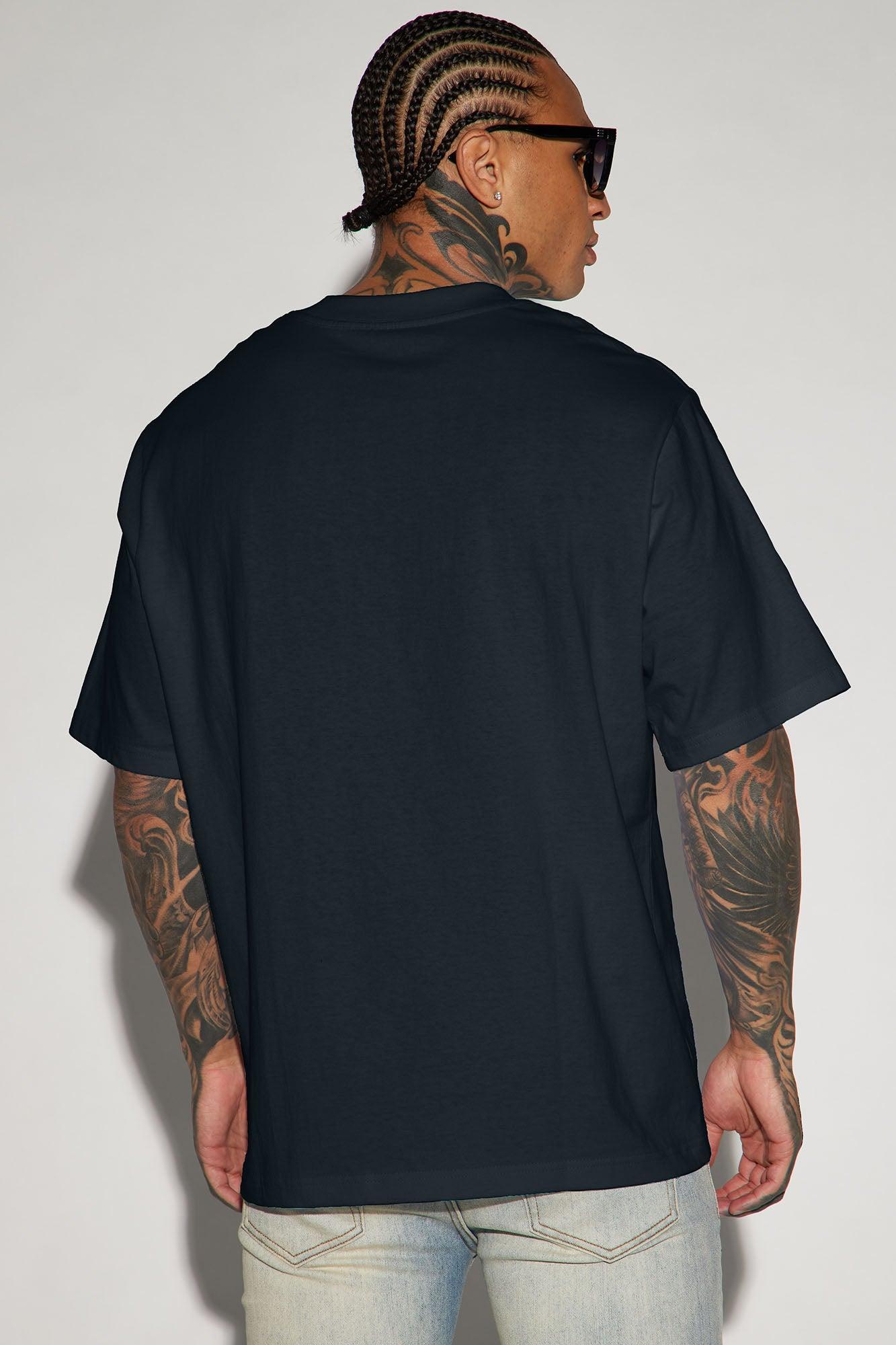 Oversized Heavyweight Short Sleeve Tee - Black Product Image