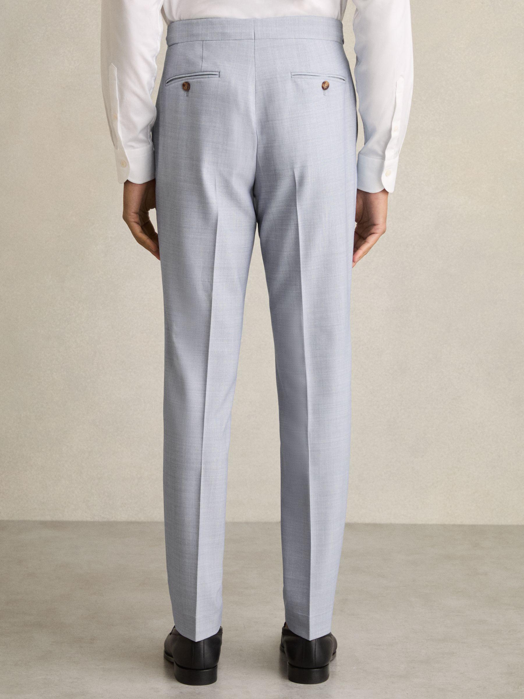 Cotton Slim-Fit Suit Trousers With Stretch in Stone Product Image