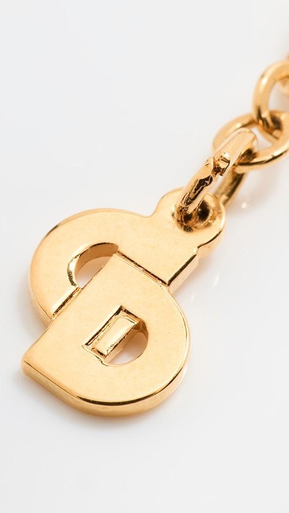 What Goes Around Comes Around Dior Gold Crystal CD Necklace | Shopbop Product Image