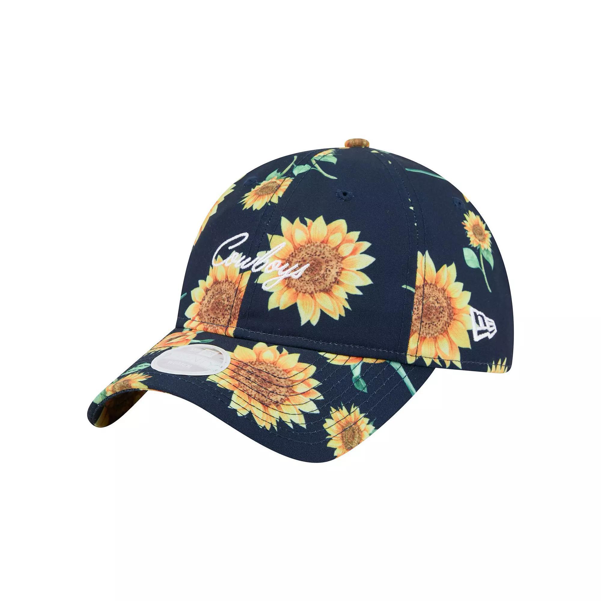 Women's New Era Navy Dallas Cowboys Adventure Sunflower 9TWENTY Adjustable Hat, Blue Product Image