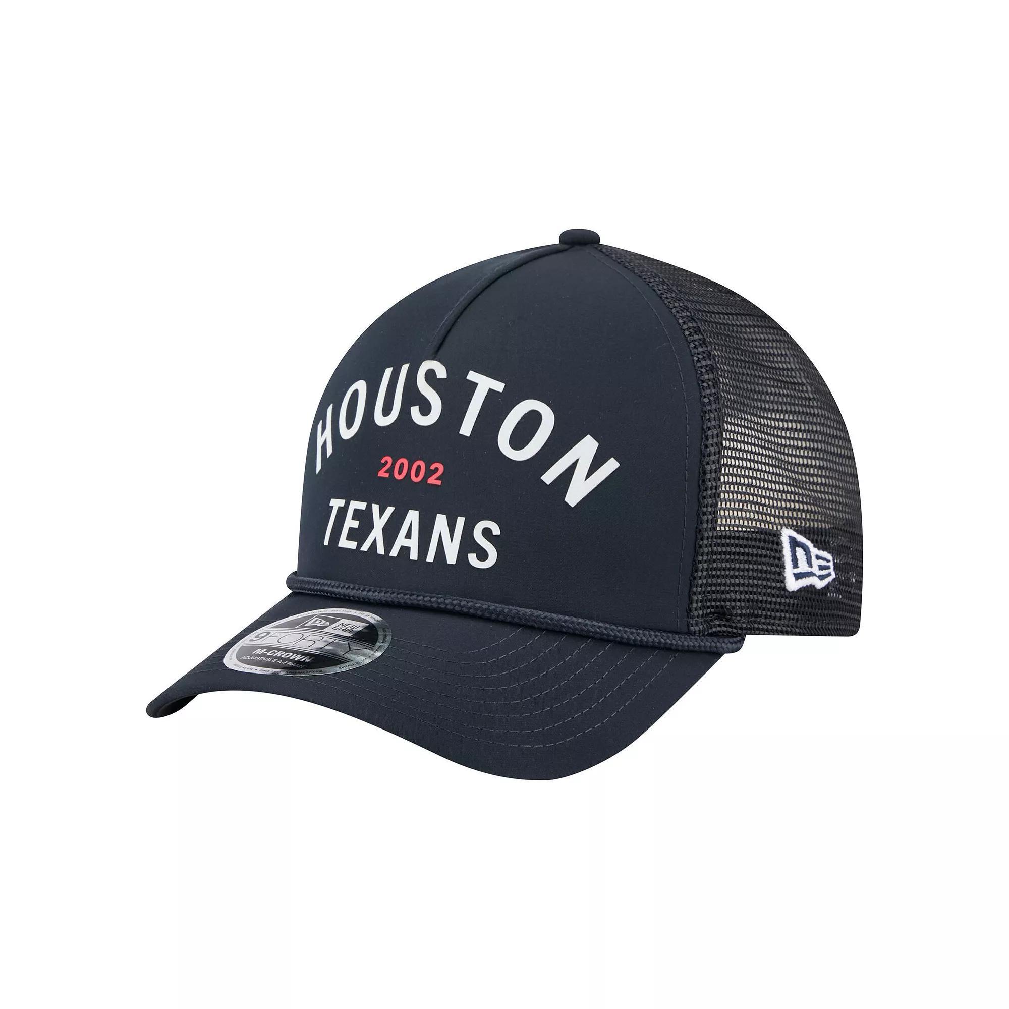 Men's New Era  Navy Houston Texans Active Minimalist M-Crown A-Frame 9FORTY Adjustable Hat, Blue Product Image