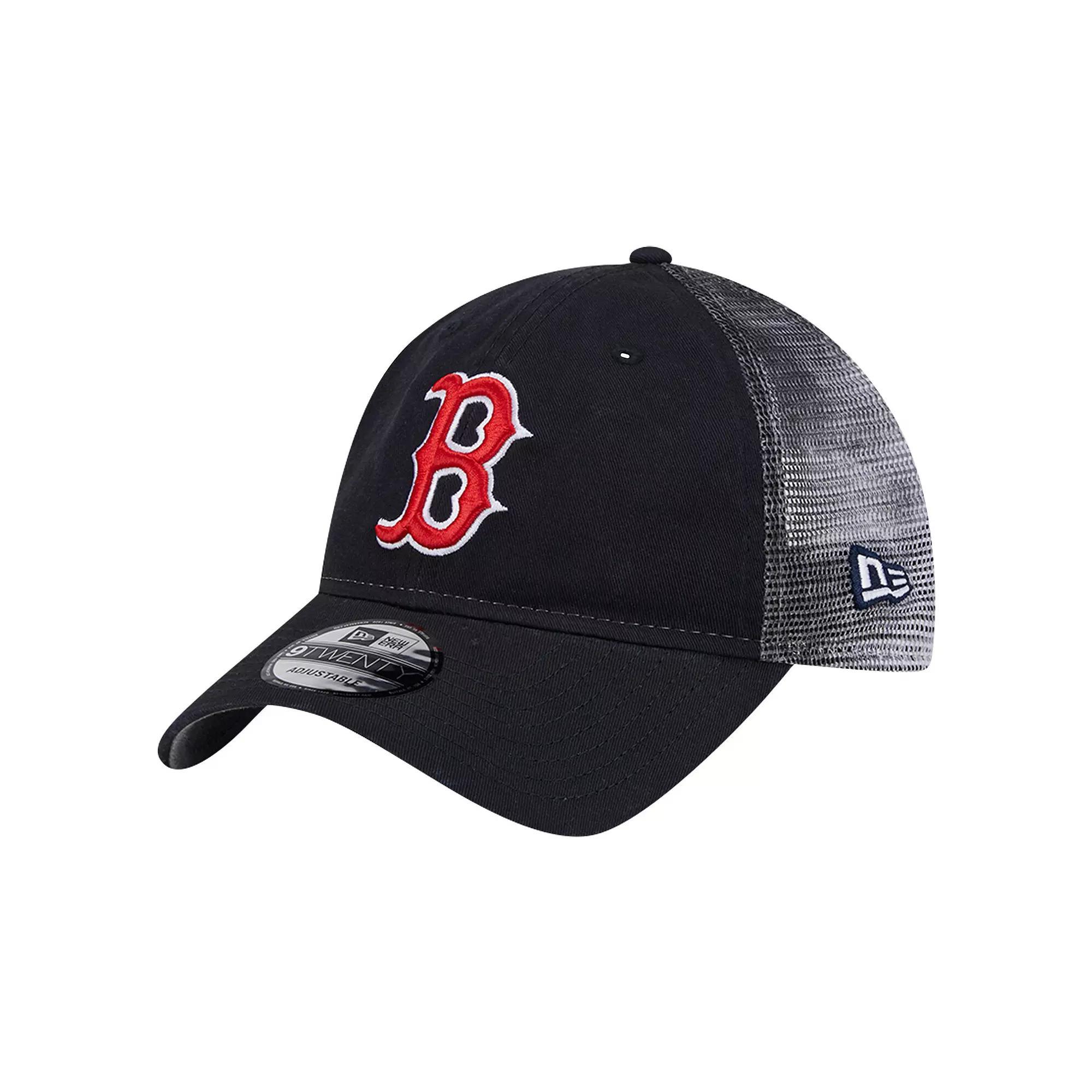 Men's New Era Navy Boston Red Sox Team Slick Trucker 9TWENTY Adjustable Hat, Blue Product Image