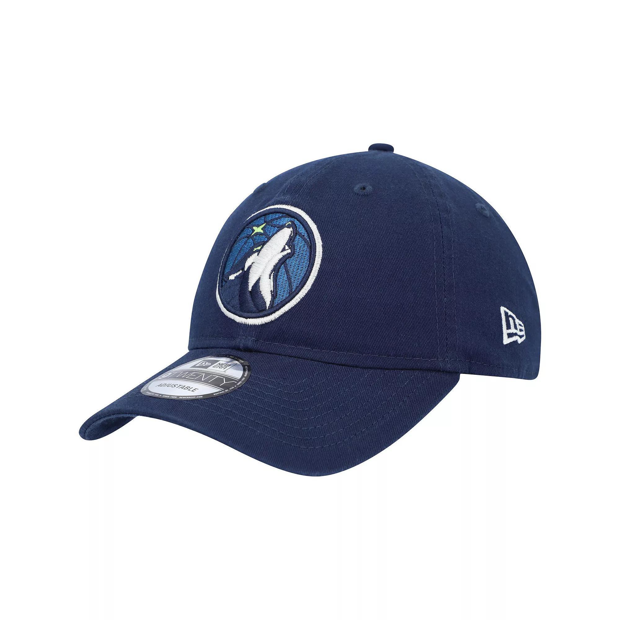Men's New Era Navy Minnesota Timberwolves Team 2.0 9TWENTY Adjustable Hat, Blue Product Image