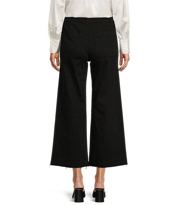 Antonio Melani Alexandra Wide Leg Raw Hem Twill Chino Pants Product Image