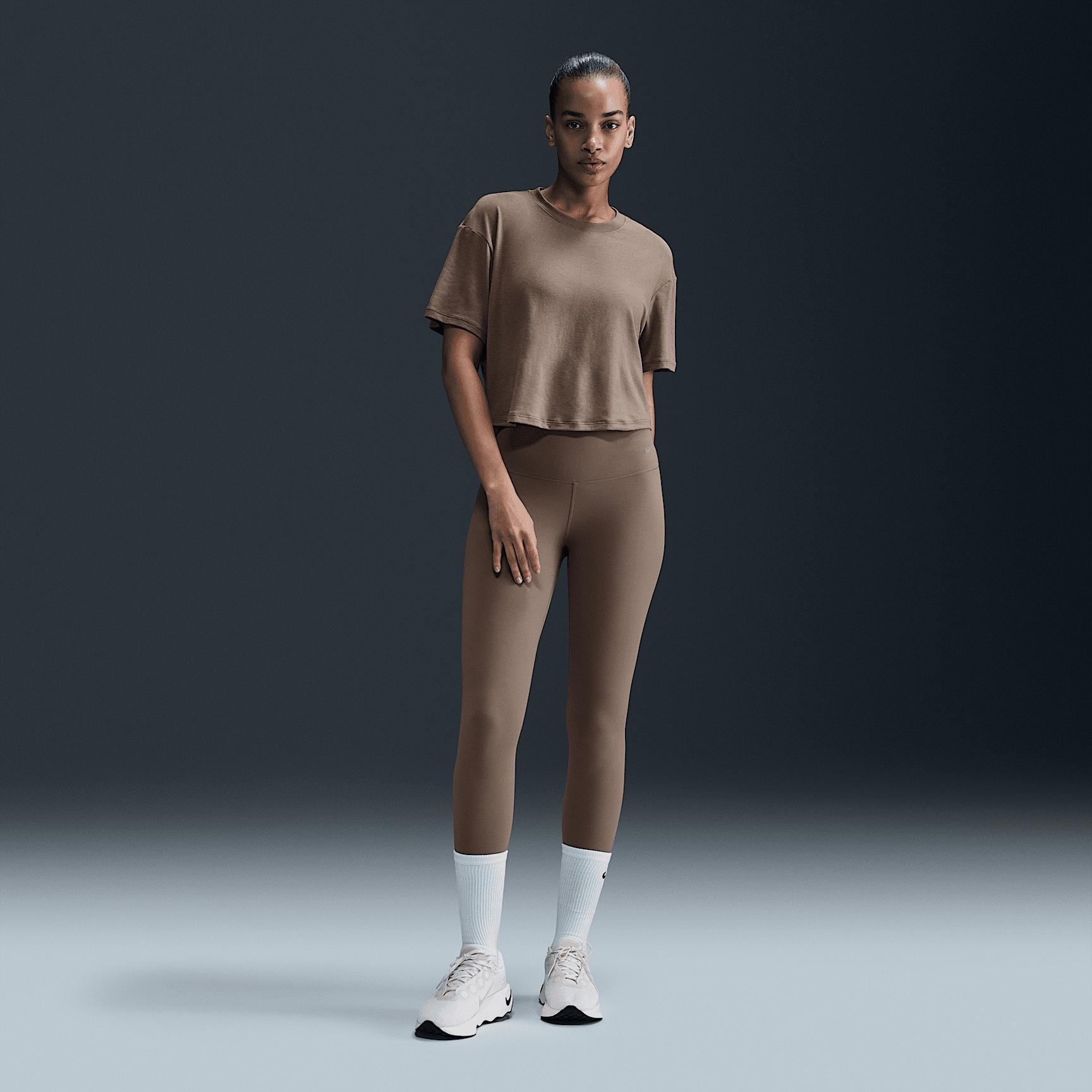 Nike One Relaxed Women's Dri-FIT Cropped Short-Sleeve Top Product Image