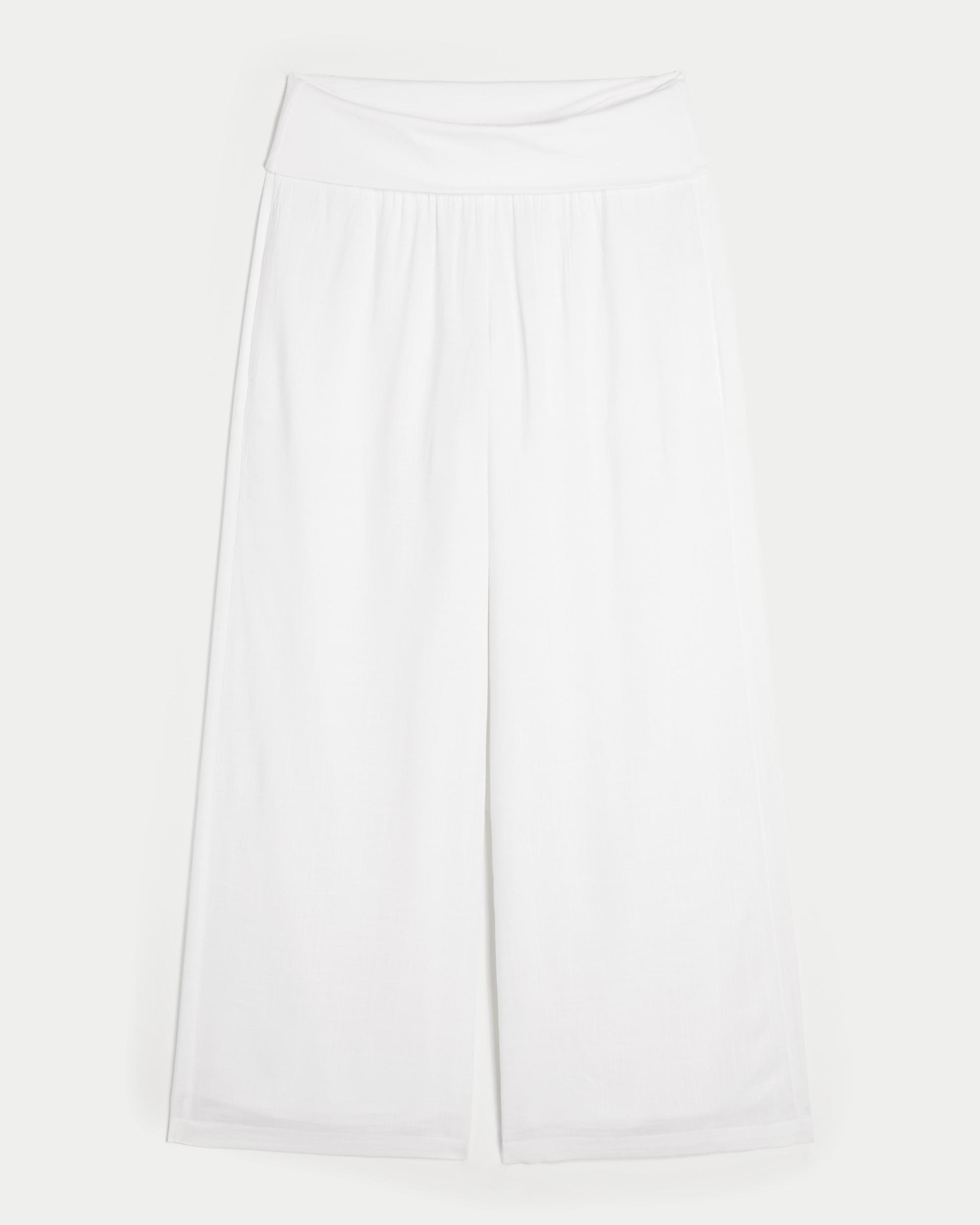 Foldover Waist Super Baggy Pants Product Image