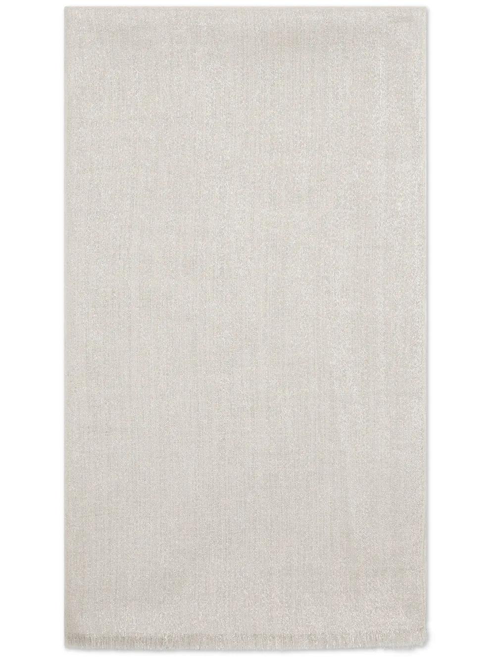 BRUNELLO CUCINELLI Sparkling Cashmere-silk Scarf In White Product Image