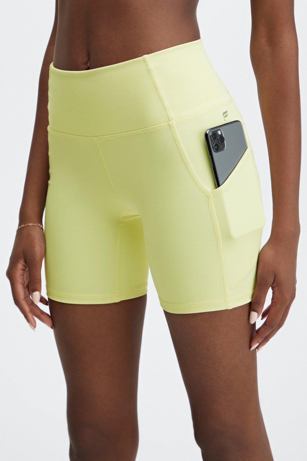 Fabletics Oasis High-Waisted 6 Short Womens yellow Size L Product Image