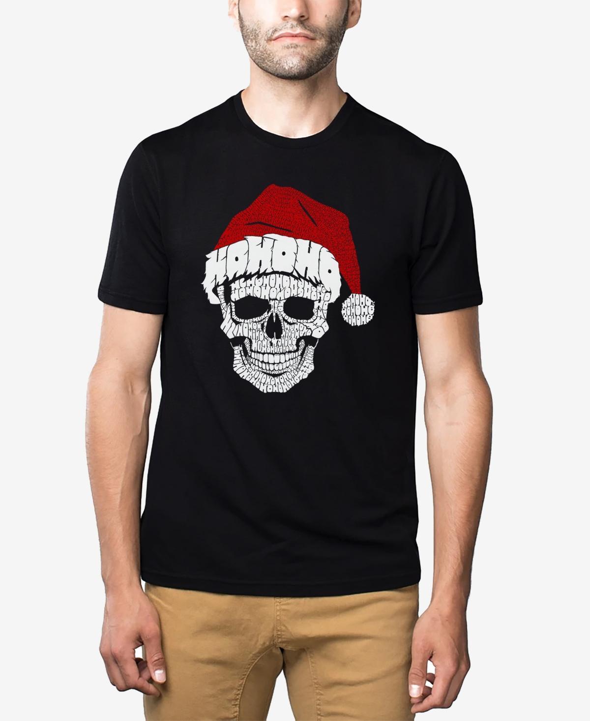 La Pop Art Mens Santa Skull Premium Blend Word Art T-Shirt Product Image