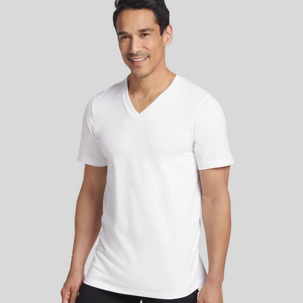 Jockey Generation Mens Stay New Cotton 3pk V-Neck T-Shirt - White Product Image