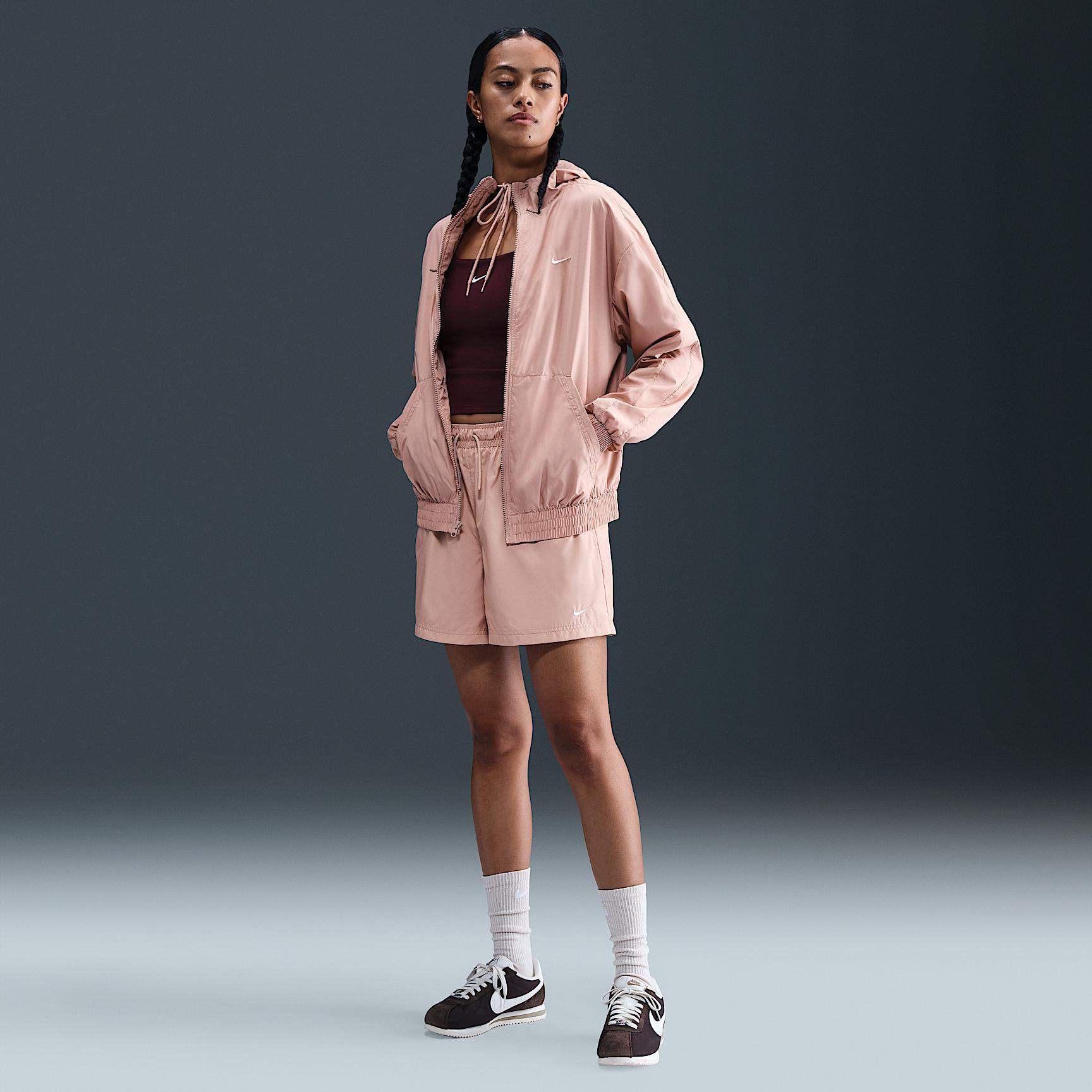 Womens Nike Sportswear Classic Wovens Loose UV Hooded Jacket | FV6298-624 Product Image