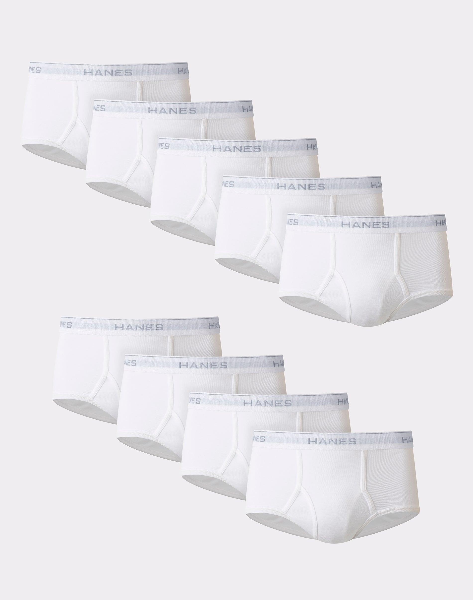 Hanes Mens White Cotton Brief Underwear, 9-Pack XL Product Image