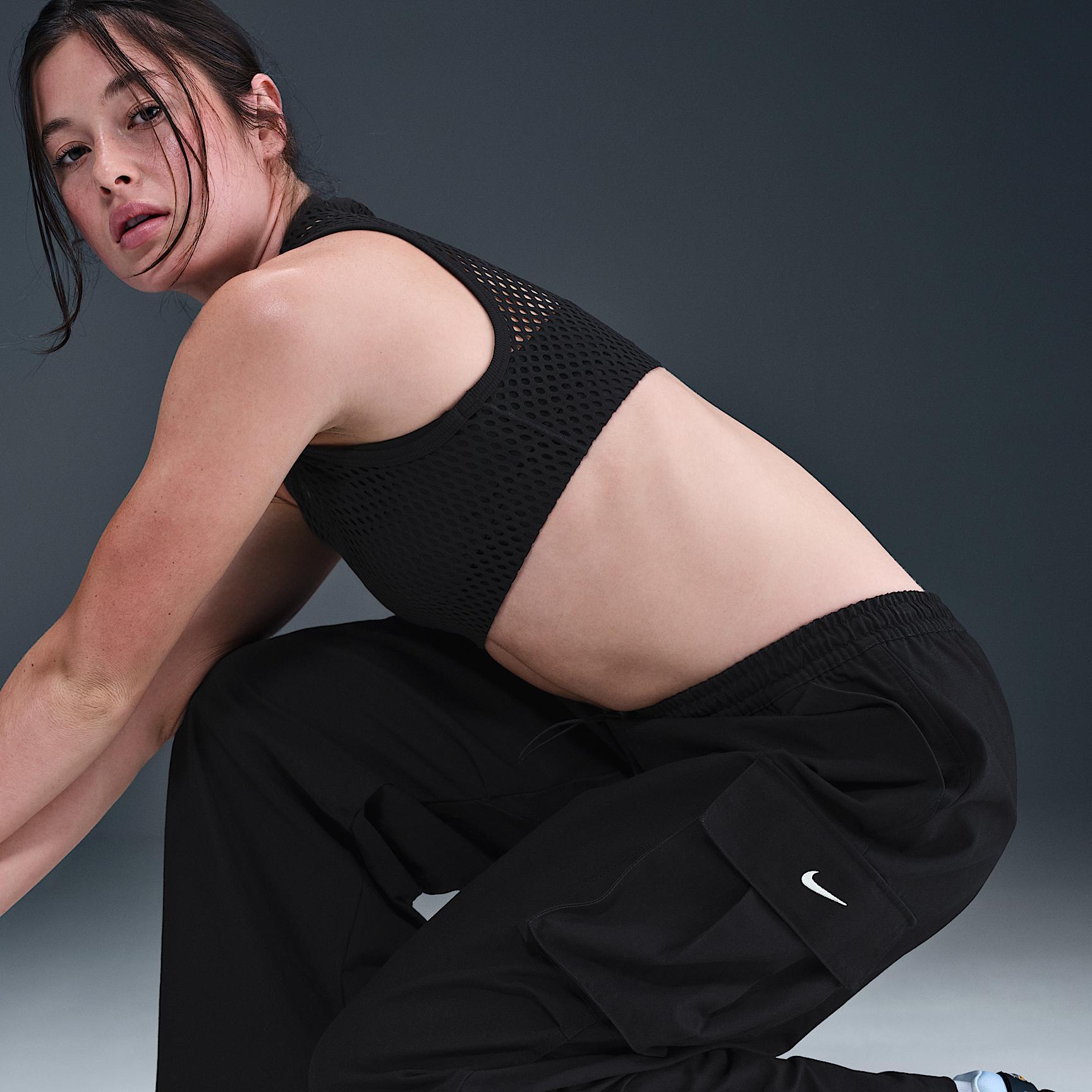 Womens Nike Sportswear Mid-Rise Oversized Woven Cargo Pants | HV1966-010 Product Image