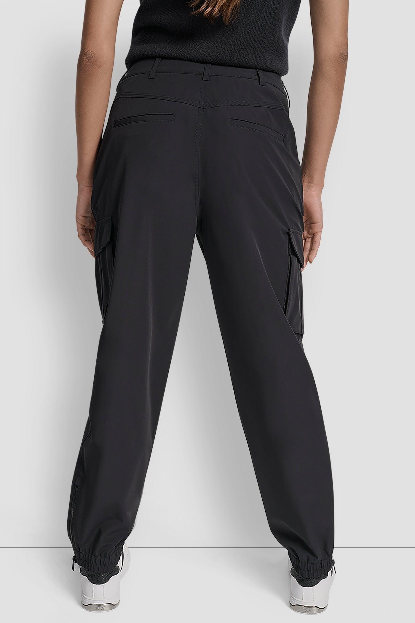 HIGH WAIST CARGO JOGGER WITH ZIPPER OPENING AT ANKLE Product Image