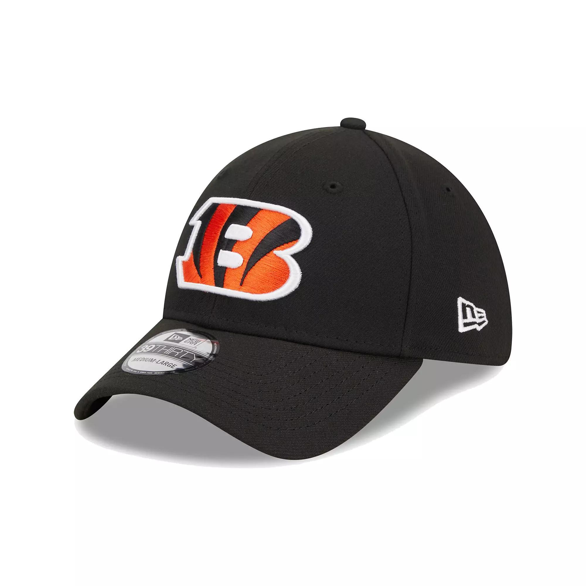 Men's New Era Black Cincinnati Bengals  Main 39THIRTY Flex Hat, Size: Medium/Large Product Image