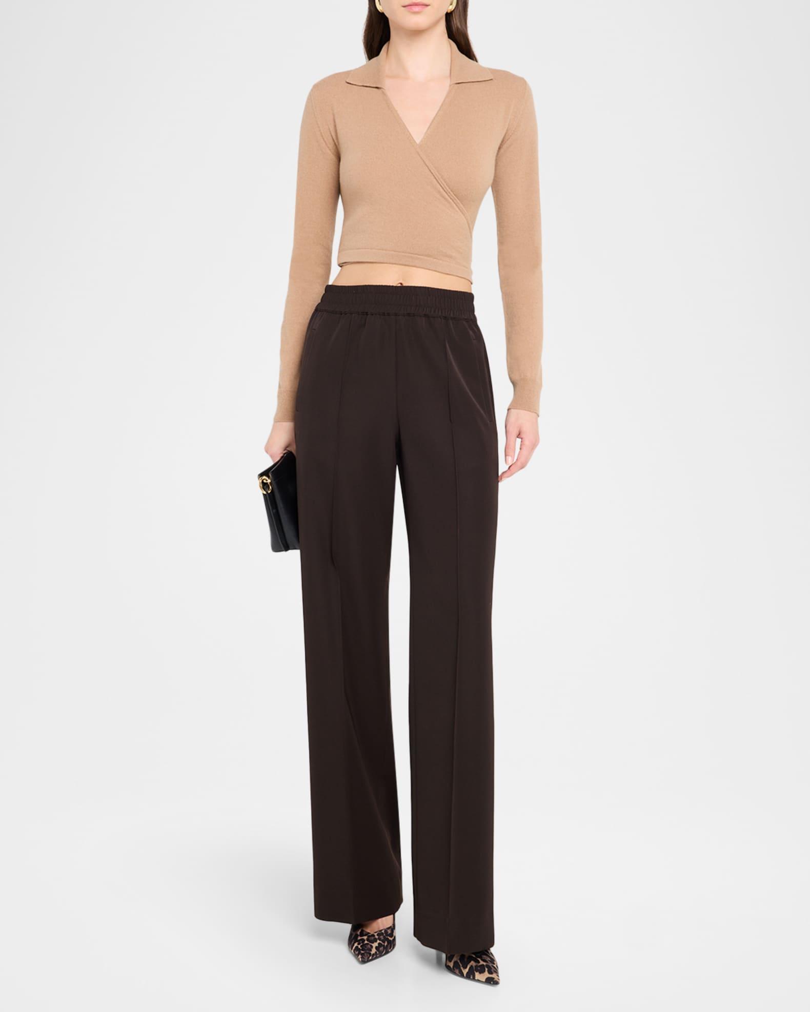 Straight-Leg Gabardine Pull-On Pants Product Image
