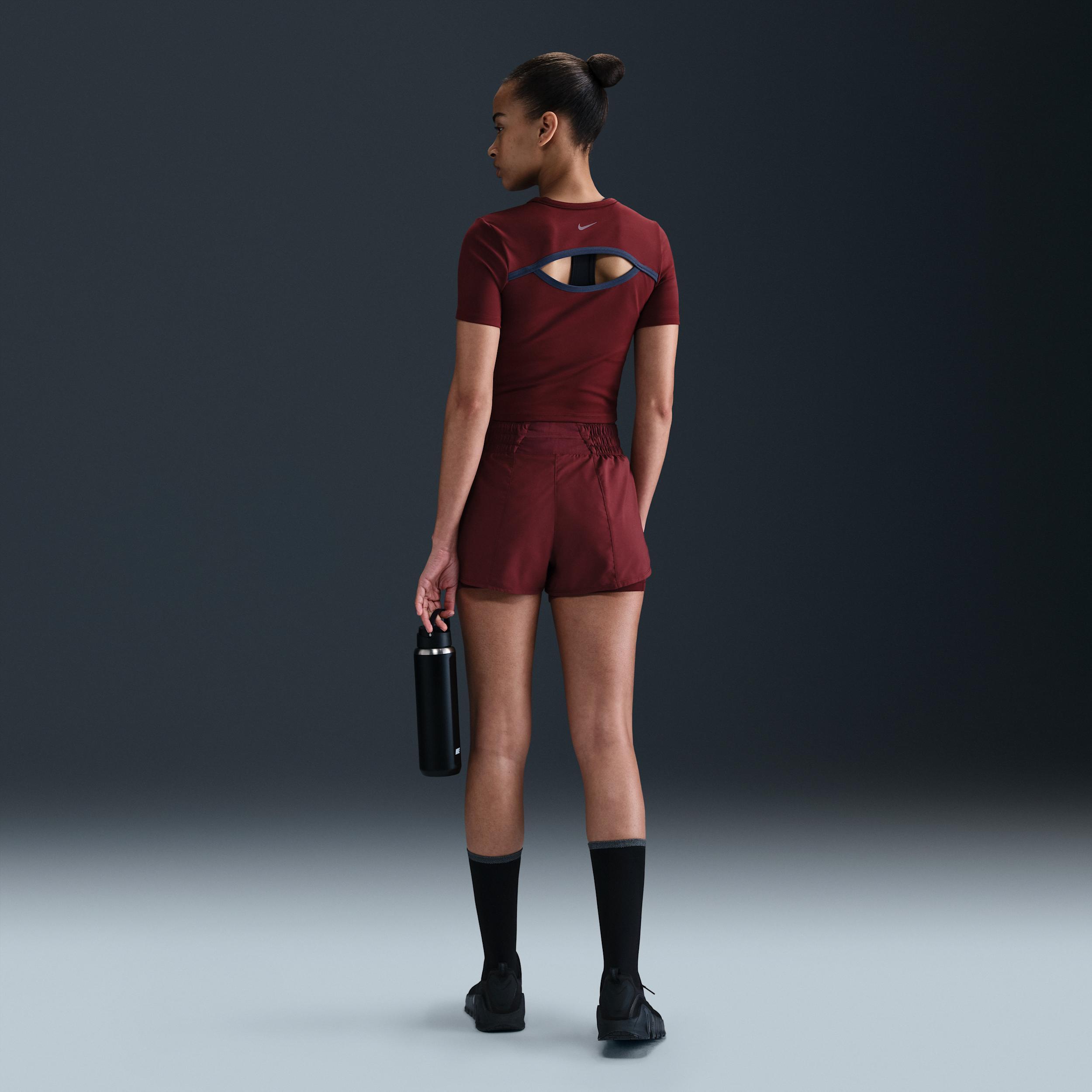 Nike Womens One Fitted Dri-FIT Short-Sleeve Top | HM9637-619 Product Image