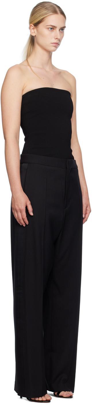 ALAÏA Strapless Wool Tuexdo Jumpsuit In Black Product Image