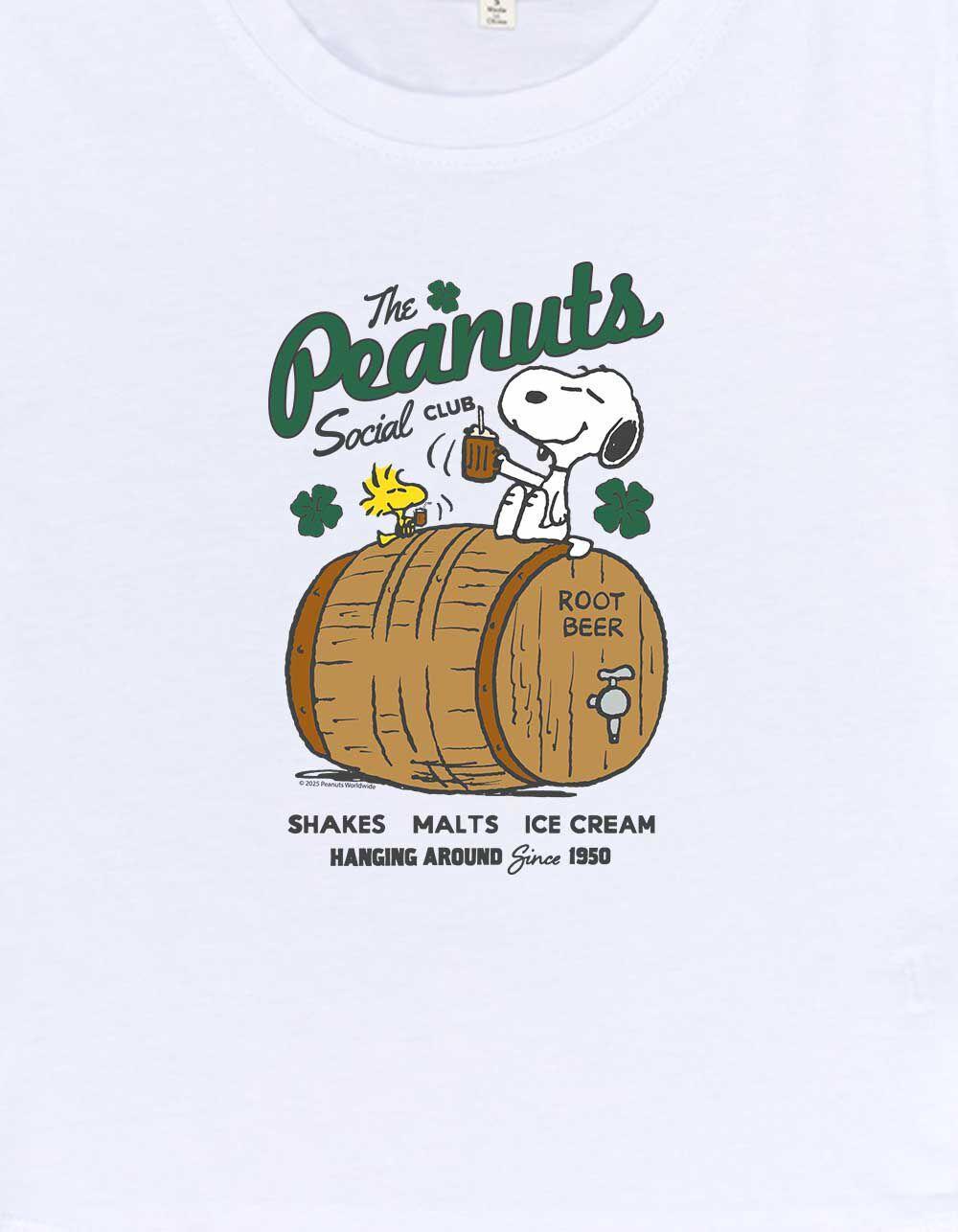 PEANUTS Social Club Clovers Womens Baby Tee Product Image