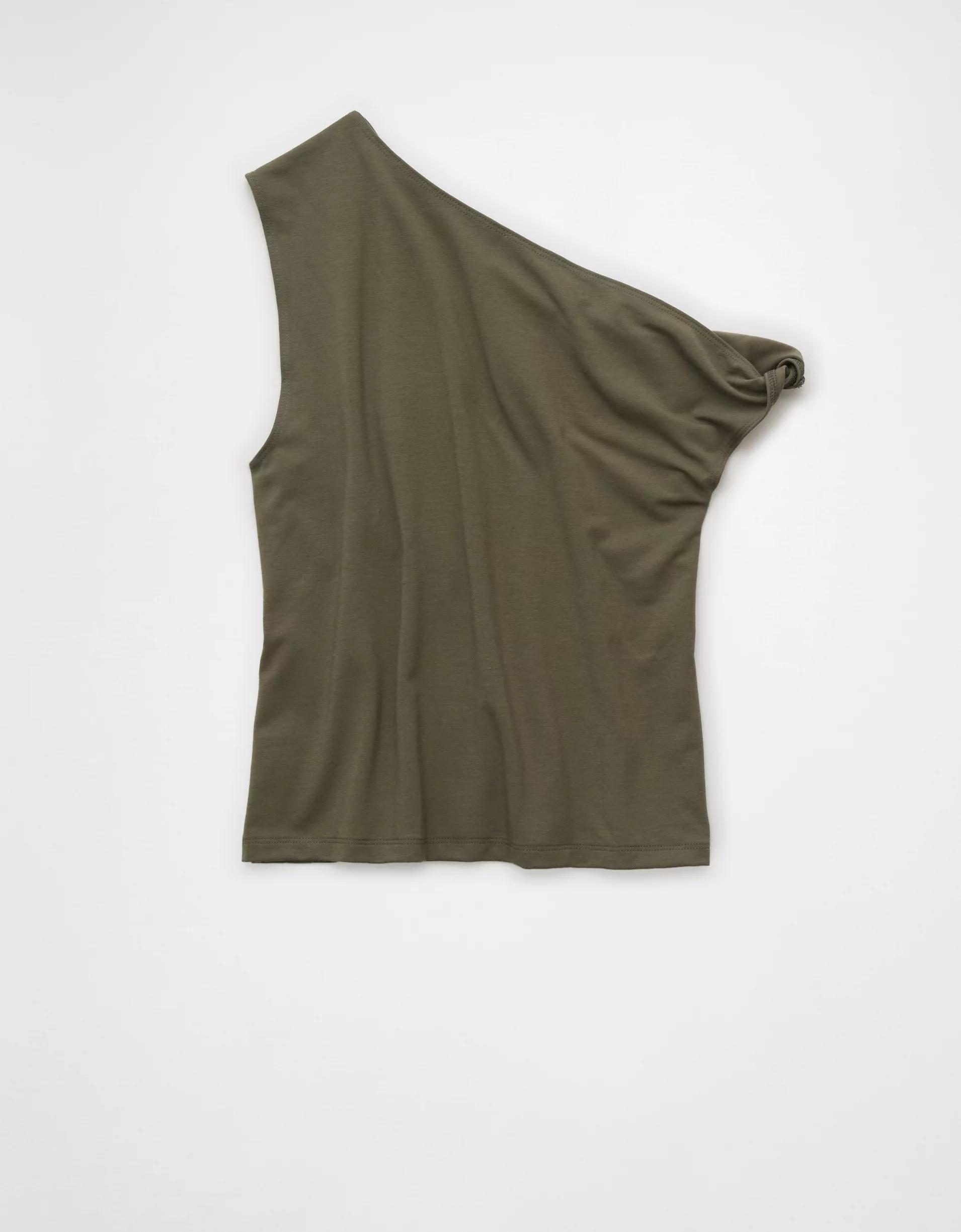 AE Asymmetrical Twist Shoulder Tank Top Product Image