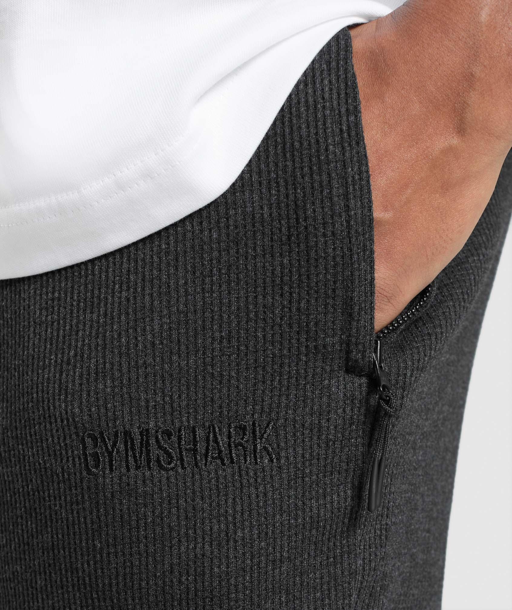 Gymshark Waffle Shorts - Black Male Product Image