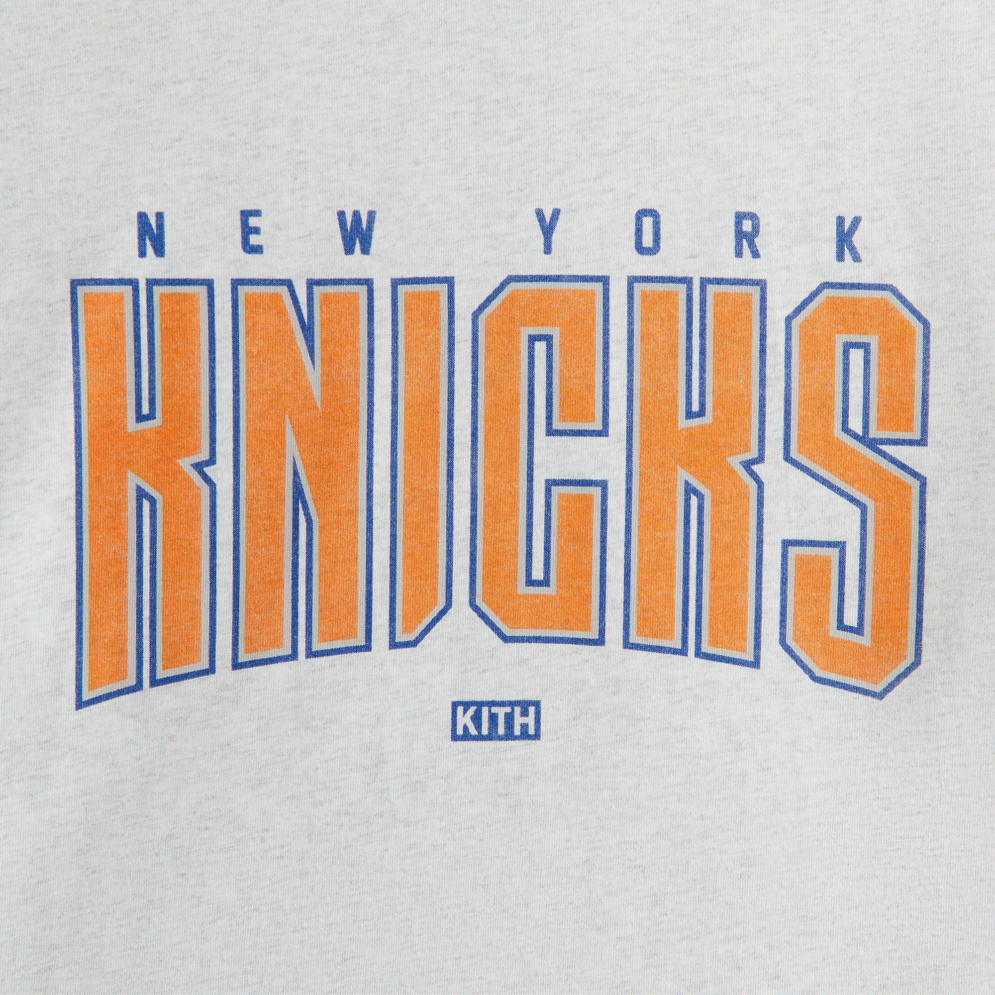 Kith Women for the New York Knicks Arc Mockneck Tee - Light Healther Grey Female Product Image