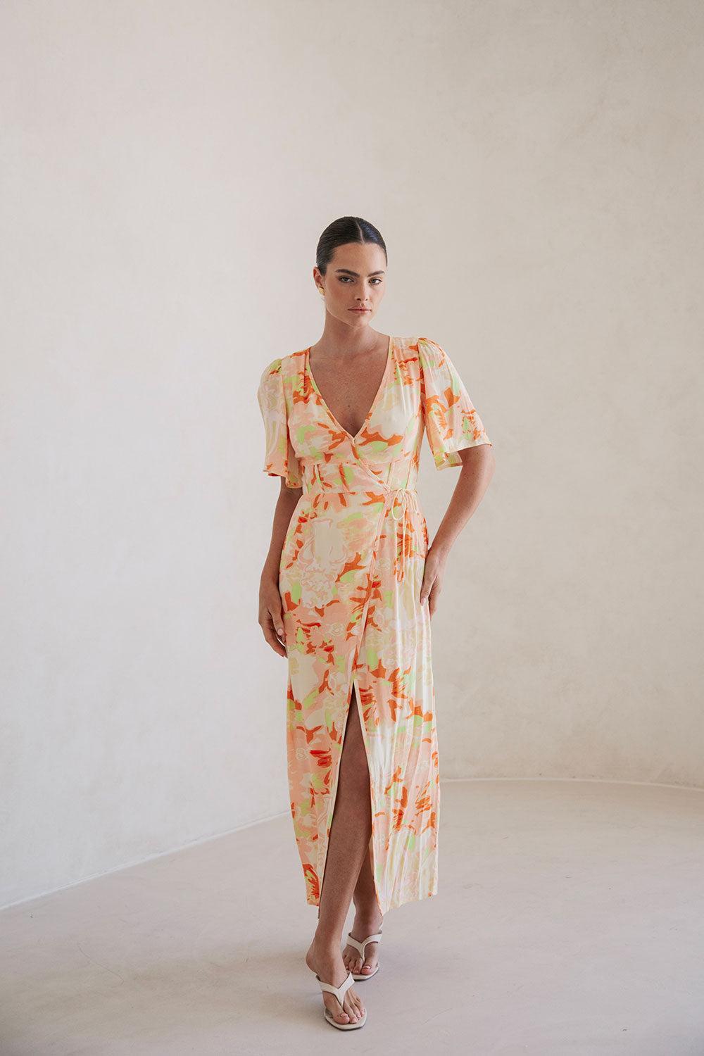 Aquitaine Wrap Dress - Motion Floral Product Image