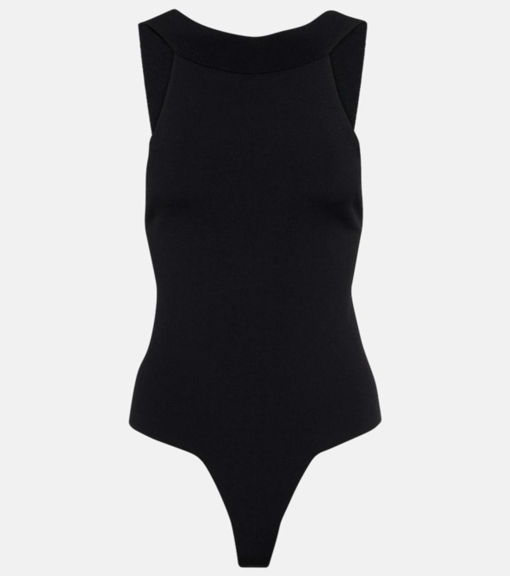 KHAITE Campagna Sleeveless Bodysuit In Black Product Image