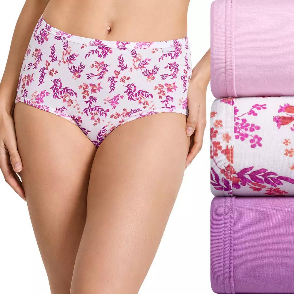 Women's Jockey® 3-pk. Supersoft Brief Panty Set 2073, Size: 10, Strawberry Garden Product Image