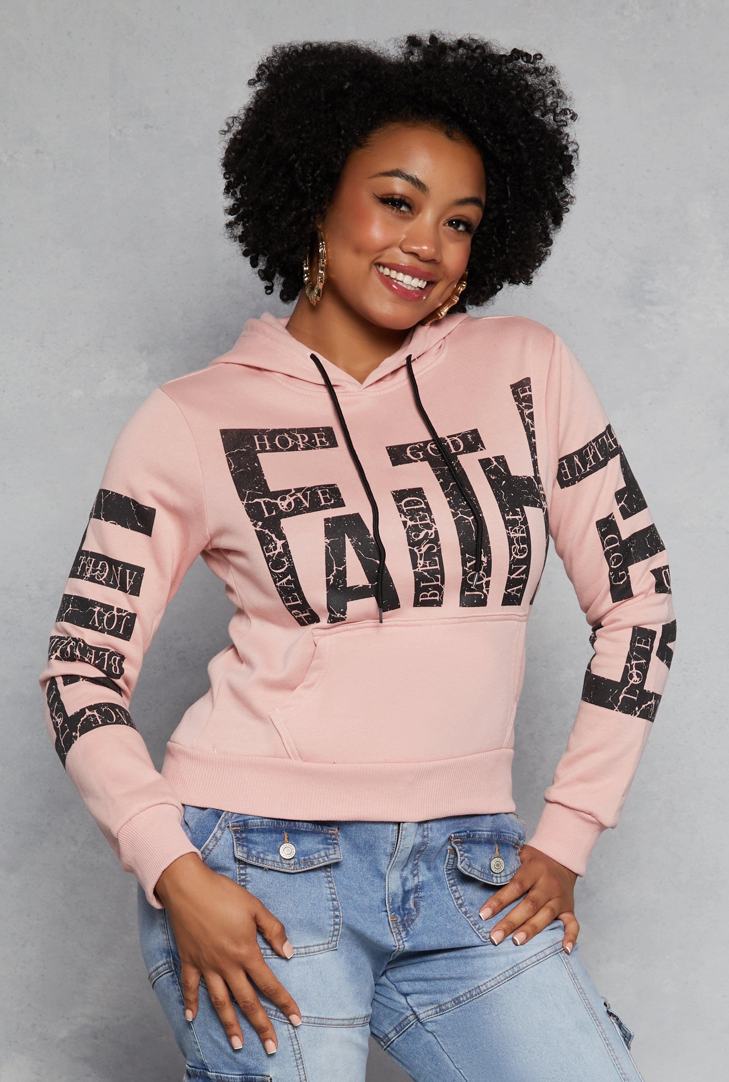 Womens Plus Size Faith Graphic Hooded Sweatshirt Product Image