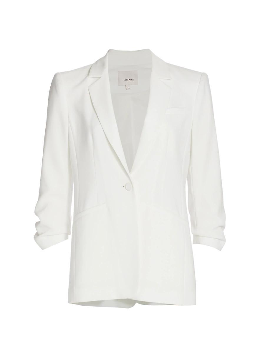 Womens Khloe Crepe Ruched Blazer Product Image